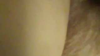 Fucking my big fat hairy pussy with dildo