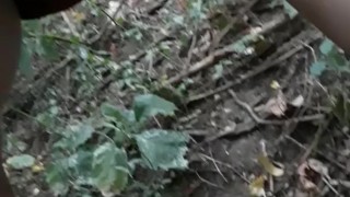 Peeing in the woods
