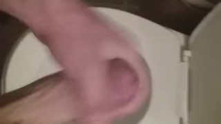 Busting a load in my friend's bathroom