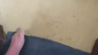 Wanking in bathroom solo