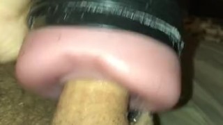 Daddy fucks fleshlight