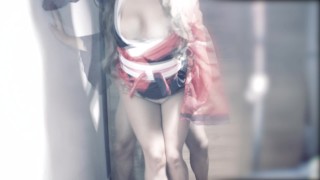 Cosplayer girlfriend fucked from behind. Japanese girl dances and fucks