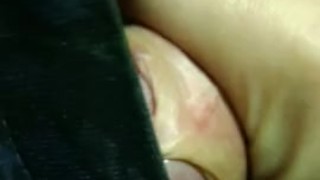Shy public handjob