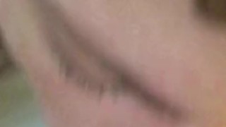 Teen practicing sucking dick with dildo