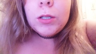 Horny Teen Girl Strips and Sucks on Fingers