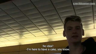  CZECH HUNTER 365 - Blonde Twink Picked Up From The Metro For A Quick Fuck