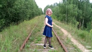walking in the woods without panties