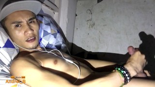Filipino Boy Jerking Off and Cumming on Webcam