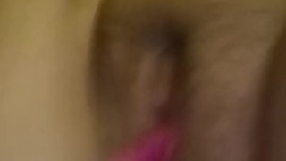 Chubby girl plays with her pussy and squirts while her boyfriend is home