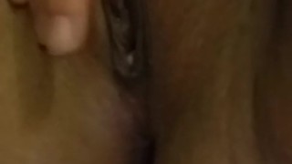Chubby girl plays with her pussy and squirts while her boyfriend is home