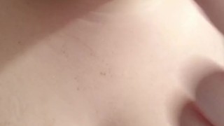 Horny girl sucking finger