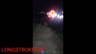 Late night walk turned into the public masturbation session