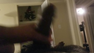 WIFE GIVES ME ROUGH HANDJOB UNTIL I CUM A BIG LOAD