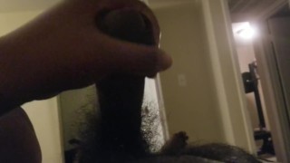 WIFE GIVES ME ROUGH HANDJOB UNTIL I CUM A BIG LOAD