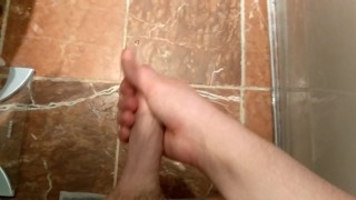 Cumming on my friends bathroom floor