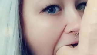 Blonde Has Mouthful of Balls