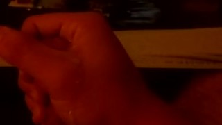 My dick pulsating with cum