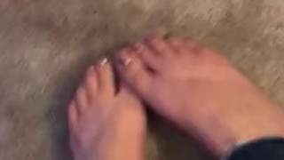 Clean white socks, watch me tell you what to do with my pretty feet.