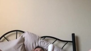 shoving anal beads in my asshole and massaging my pussy