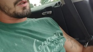 Huge cumshot in Kroger parking lot
