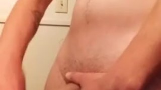 Teasing and flashing huge cock