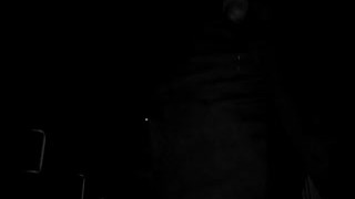 Sneaky pee in the dark outside