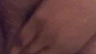 Playing with pussy in the shower