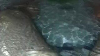 Taking a bath