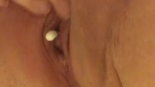 Q-tip in pee hole while boyfriend is in next room