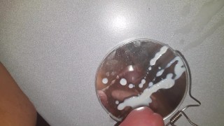 hard dick cums , eat own sperm