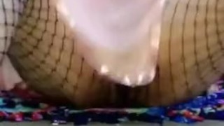 Latina BBW home alone