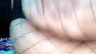 Latina BBW home alone