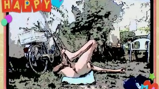 self footjob public gardeen