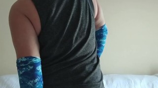 FTM transgender boy  rub, and cum.