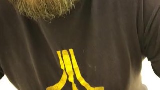 Horny Dad whips it out at work