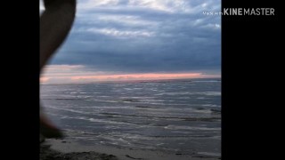 Jerk off on public nudist beach. Railway station Riga Jurmala. Exhibit
