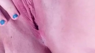 Bbw teen shows off her wet pussy