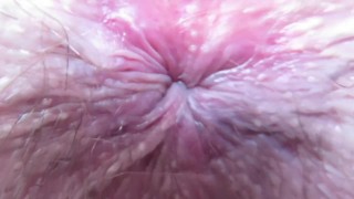 Extreme close up on my winking asshole