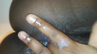 Playing with wet juicy pussy