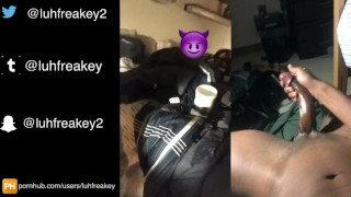 College teen edges big black dick