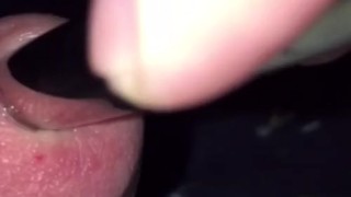 fucking my cock with a metal sound