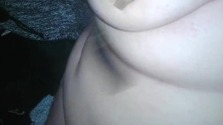 BBW self nipple torture