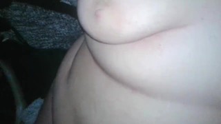 BBW self nipple torture