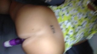 Tinder milf wife home from date with cum in ass make husband hold vibrator