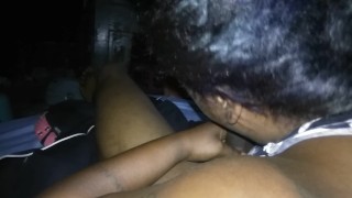 Homemade shy ebony sucking bbc