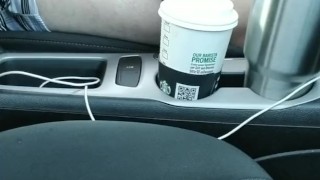 Jerking Off in Car while driving with Cumshot