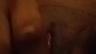Tight wet ebony solo in college dorm