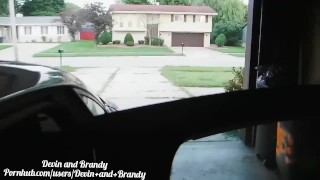 Outside fucking in and on top of the car at the family party!