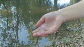 Public Handjob in Forest/Woods