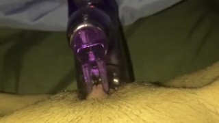 EXTRA Close Up Pussy No Hands Rotating Beads Vibe